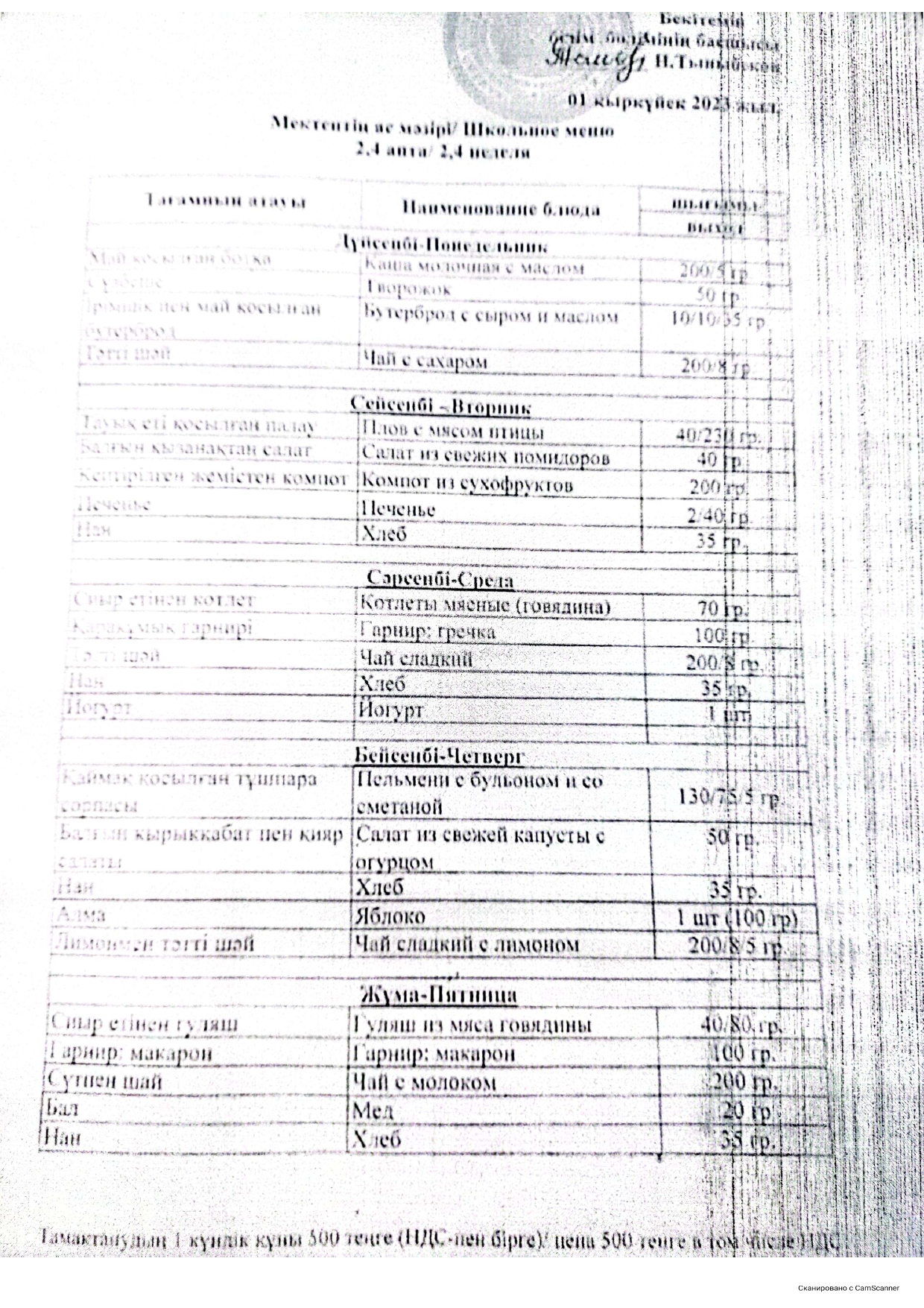 Мектеп асханасы
